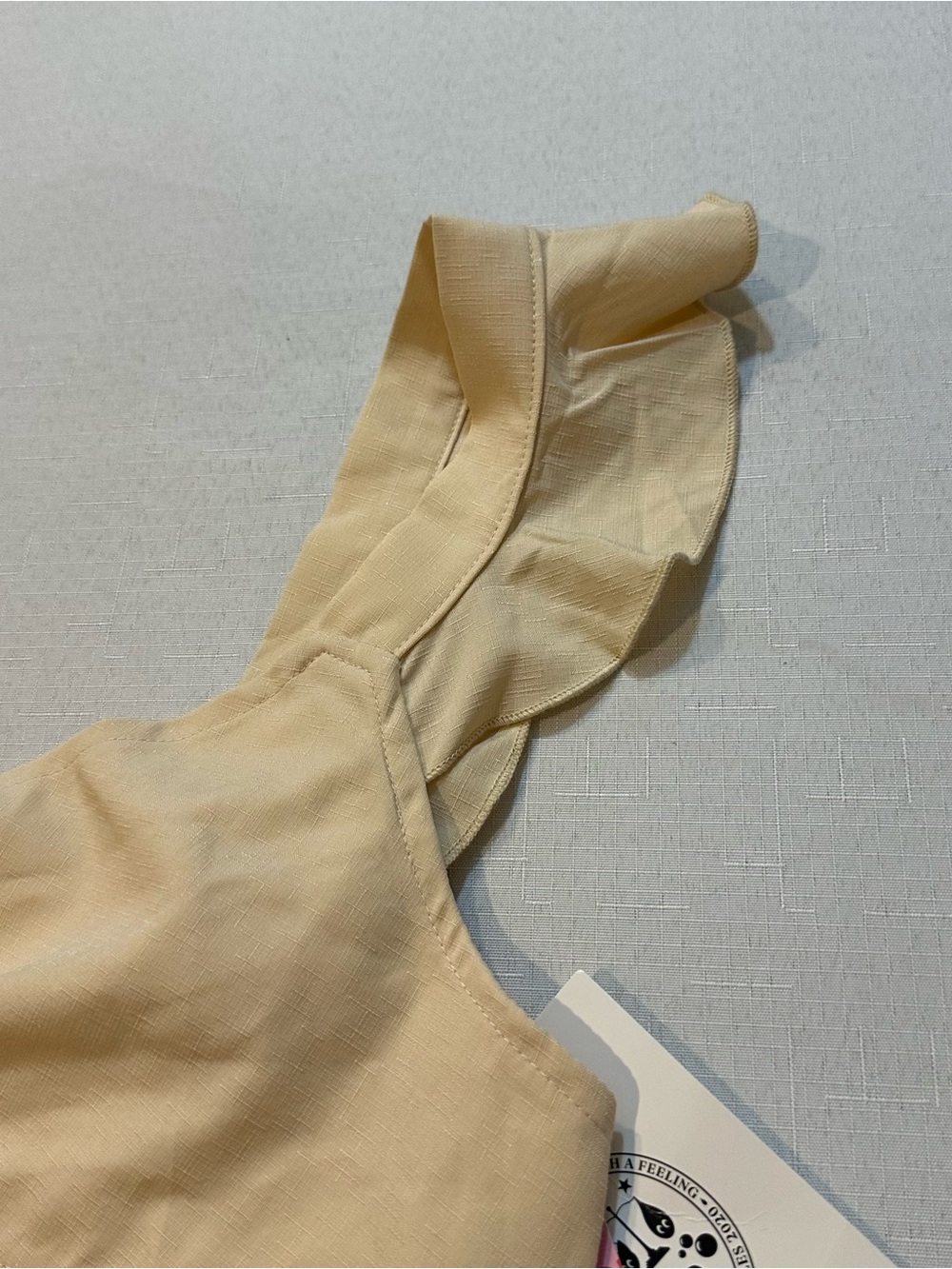 Cider Beige Tie Front Crop Top Size M NWT - Picture 4 of 15